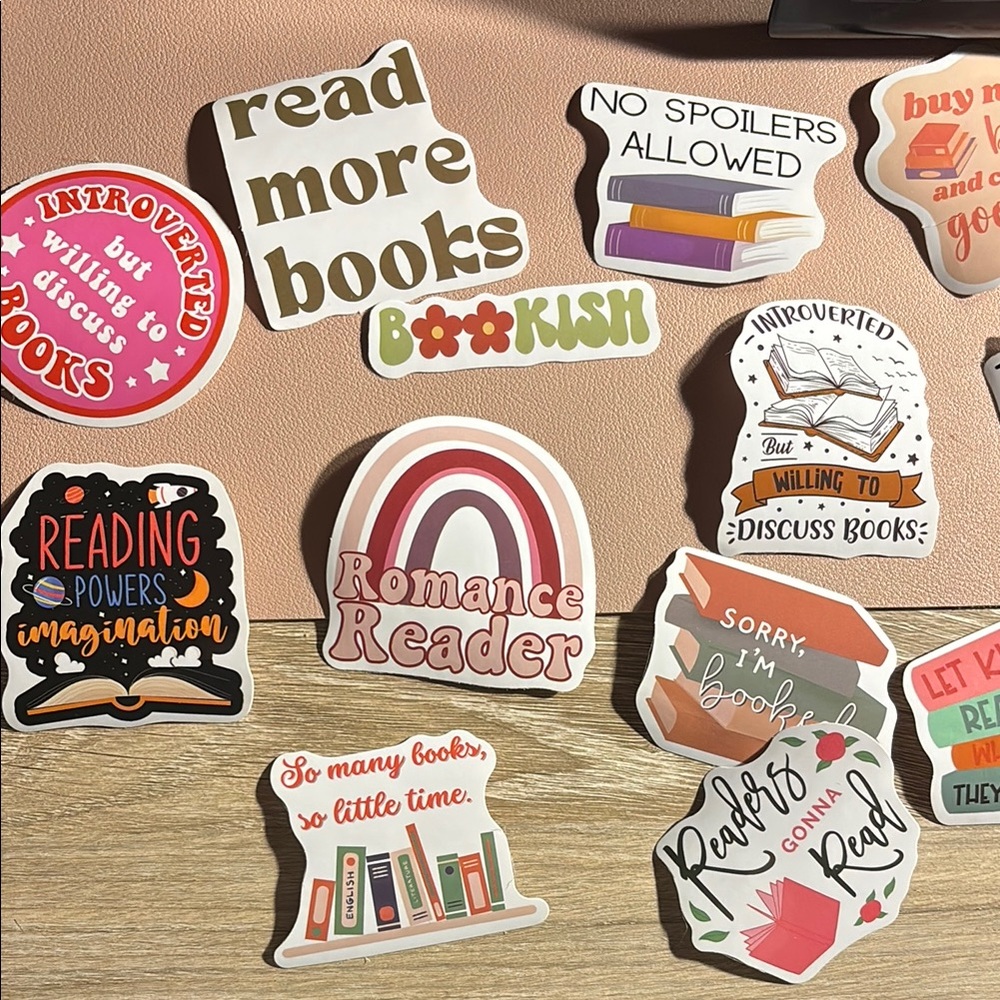Mystery pack of book lover stickers 10 piece